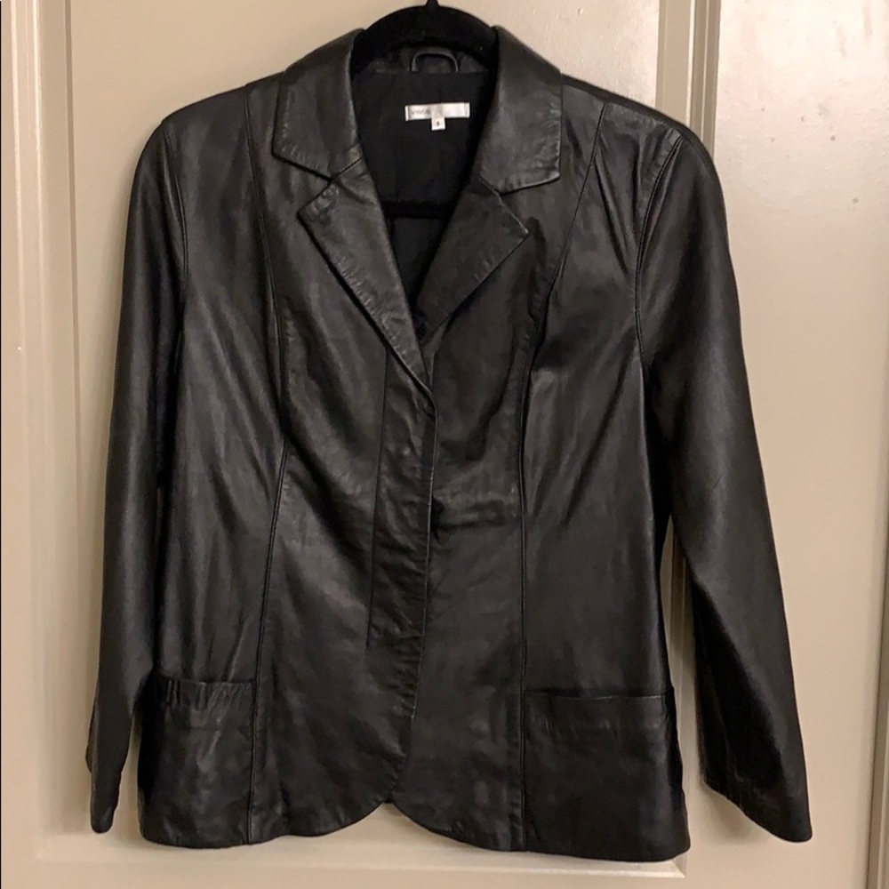 Vince leather jacket/blazer size small